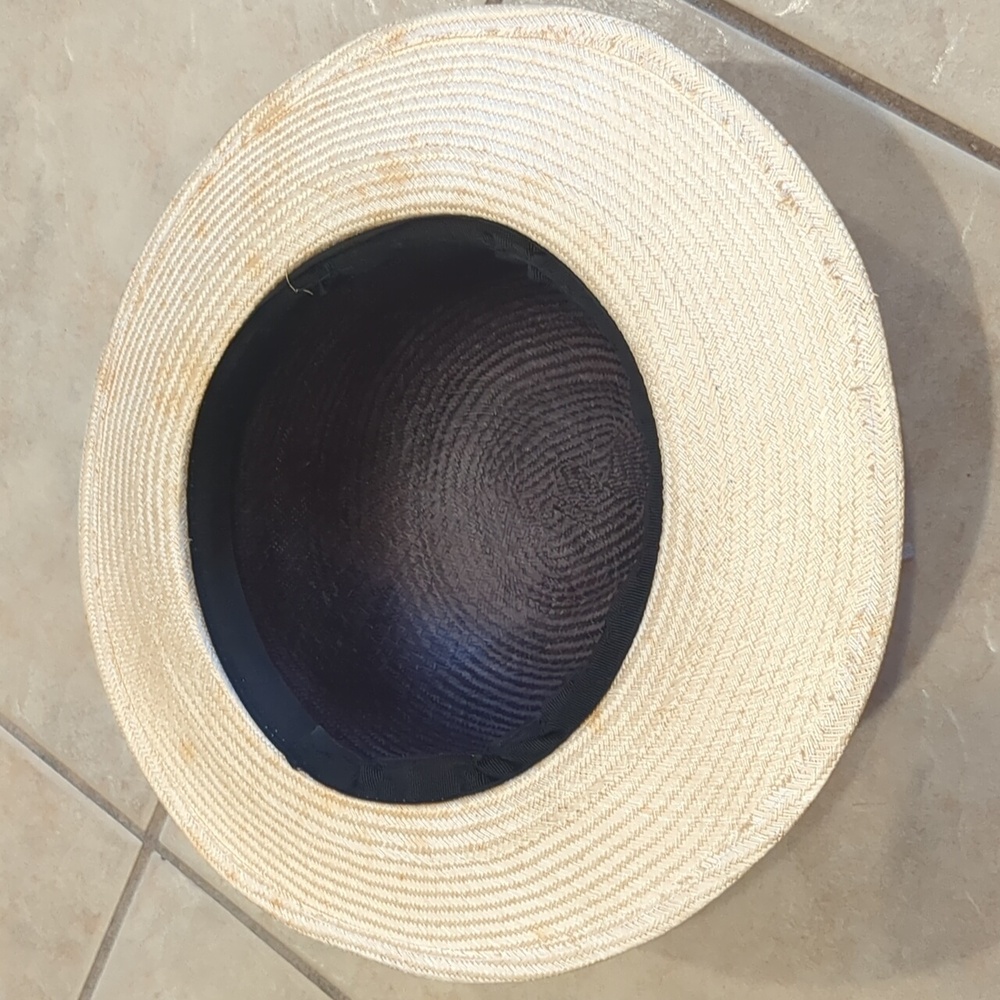 Vintage Red & Black Straw Hat - Picture 4 of 7